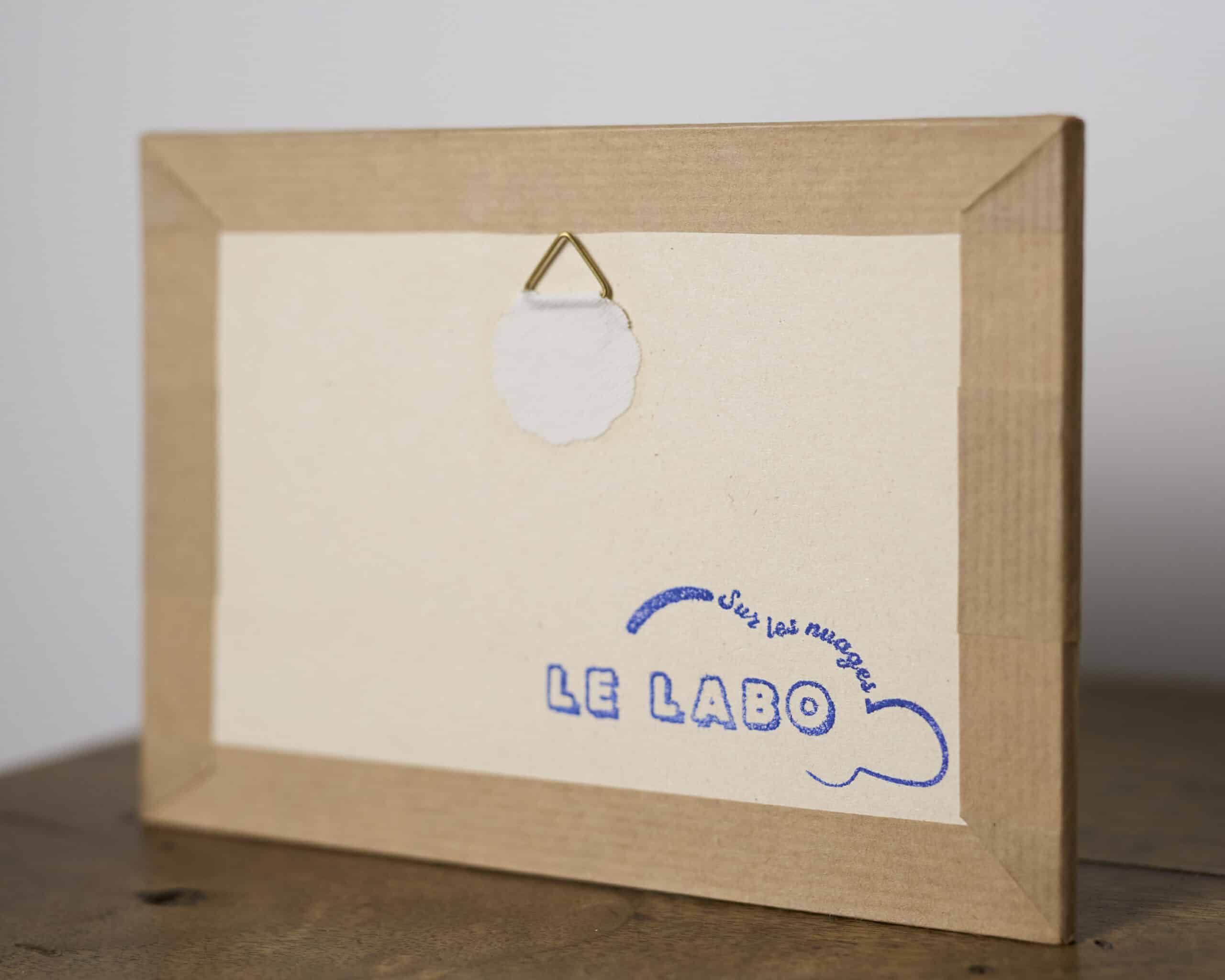 dos mini cadre fait main, technique du kraft gommé